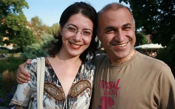 Kamran Ghaderi with his wife, Harika (undated)
