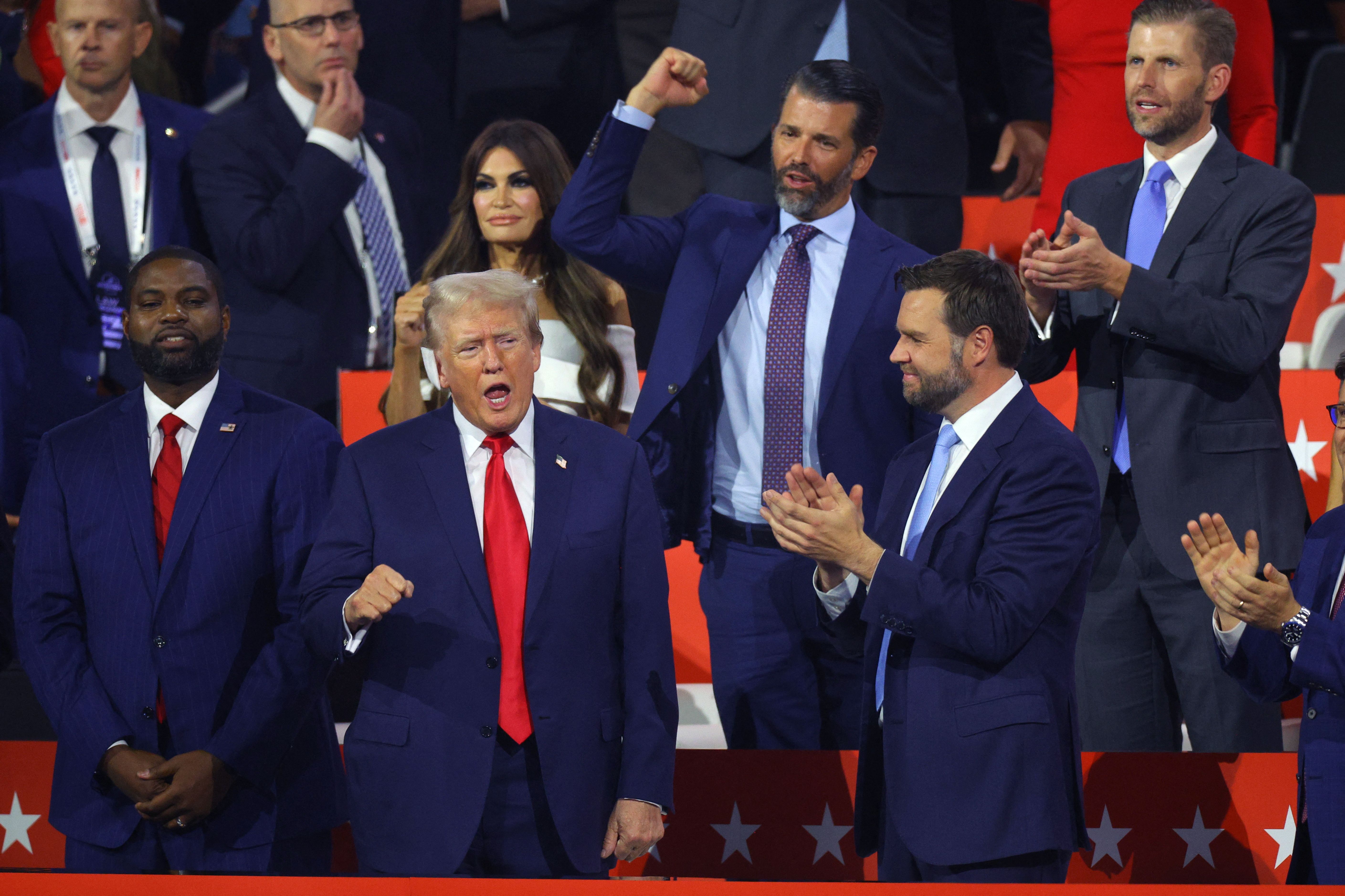 Donald Trump and JD Vance at the Republican National Convention on July 17