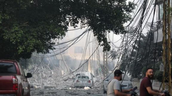 ویرانیهای به جا مانده در پی حمله اسرائیل به جنوب بیروت، هفتم مهر
