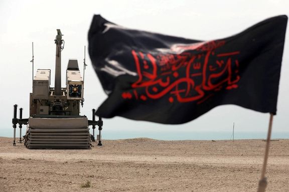 An Iranian missile system during a military exercise in an undisclosed location in Iran, August 20, 2025.