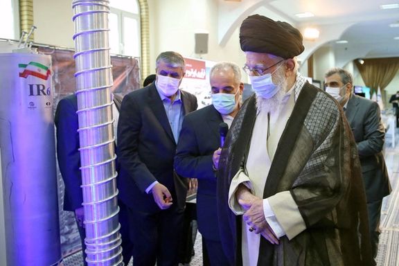 Iran's Supreme Leader Ayatollah Ali Khamenei visits the Iranian centrifuges in Tehran, Iran June 11, 2023.