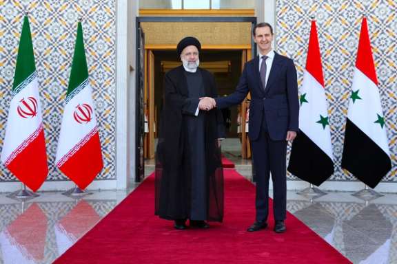 Iranian President Ebrahim Raisi (left) and Syrian President Bashar al-Assad during a meeting in Damascus on May 3, 2023