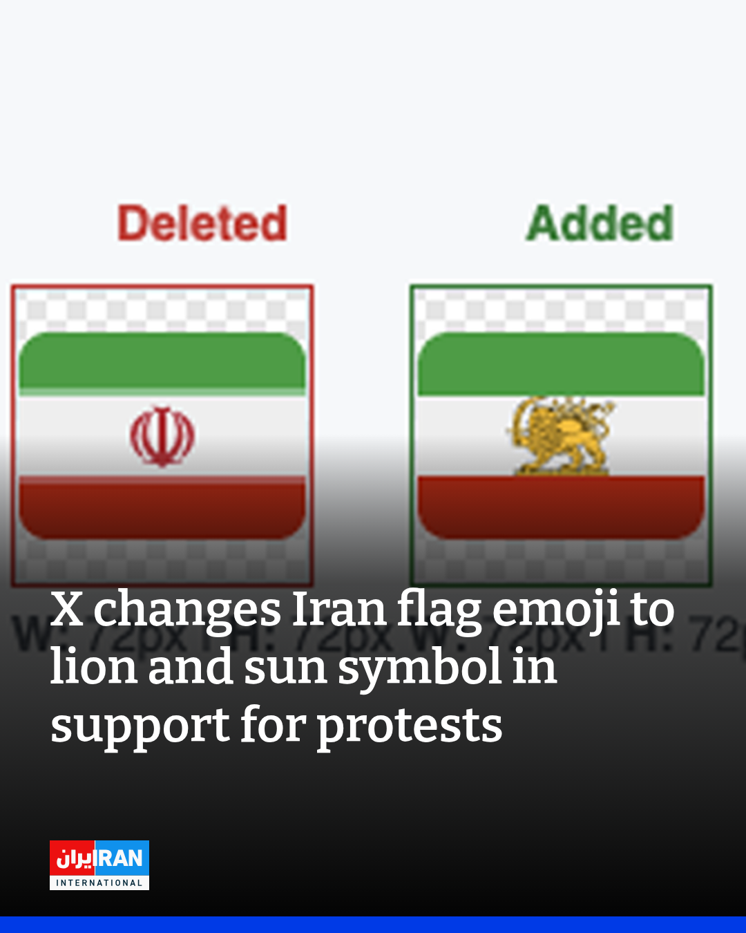 X changes Iran flag emoji to lion and sun symbol in support for protests