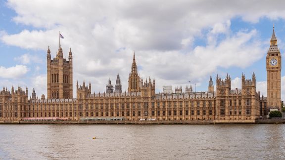 Palace of Westminster, Big Ben, and Westminster Bridge as seen from the south bank of the River Thames