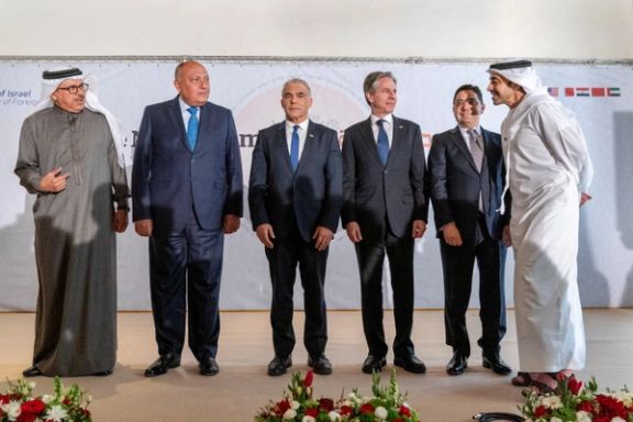 US Secretary of State Antony Blinken with his counterparts from Abraham Accords countries, March 29, 2022