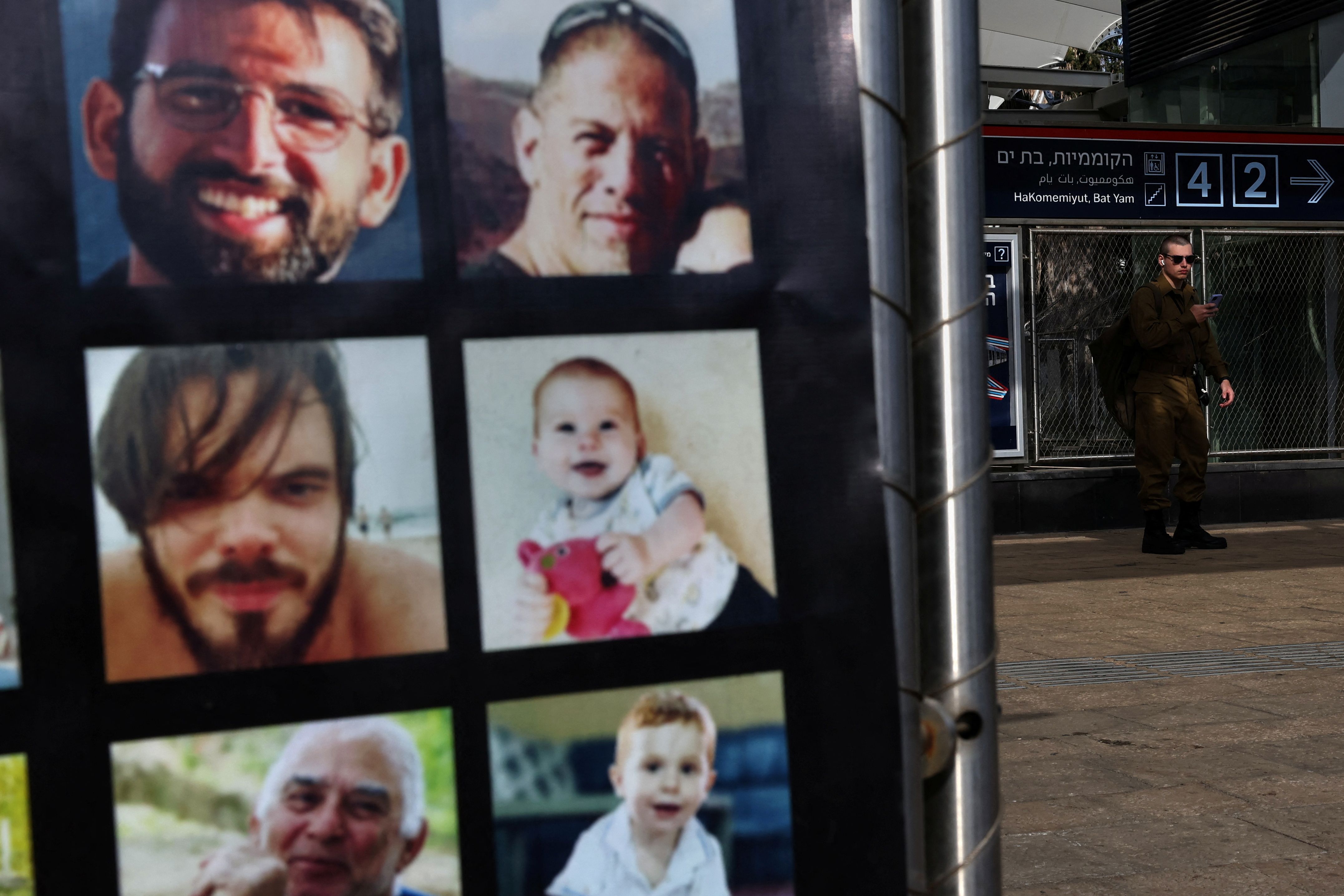 تصاویری از گروگان‌های اسرائیلی در بند حماس، تل‌آویو، ۲۳ اردیبهشت