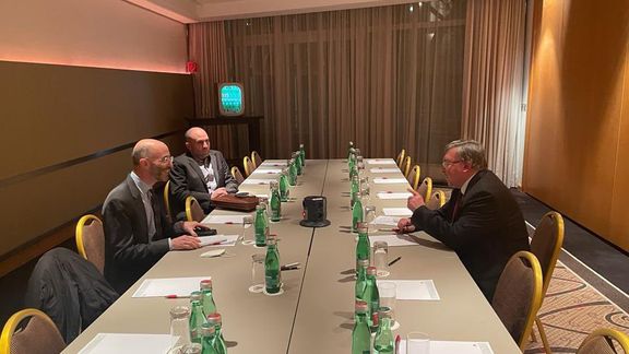 Russian envoy to Iran nuclear talks, Mikhail Ulyanov and US Special Envoy Rob Malley in Vienna. December 15, 2021