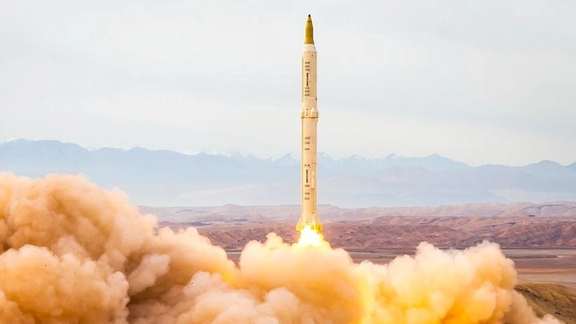 An Iranian satellite rocket launch in December 2021