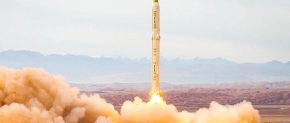 An Iranian ballistic missile being launched in December 2021
