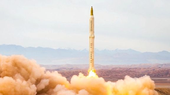 Iran launching a ballistic missile on December 24, 2021