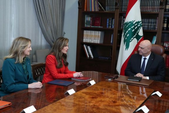 دیدار جوزف عون و مورگان اورتگاس در کاخ ریاستجمهوری لبنان در بعبدا