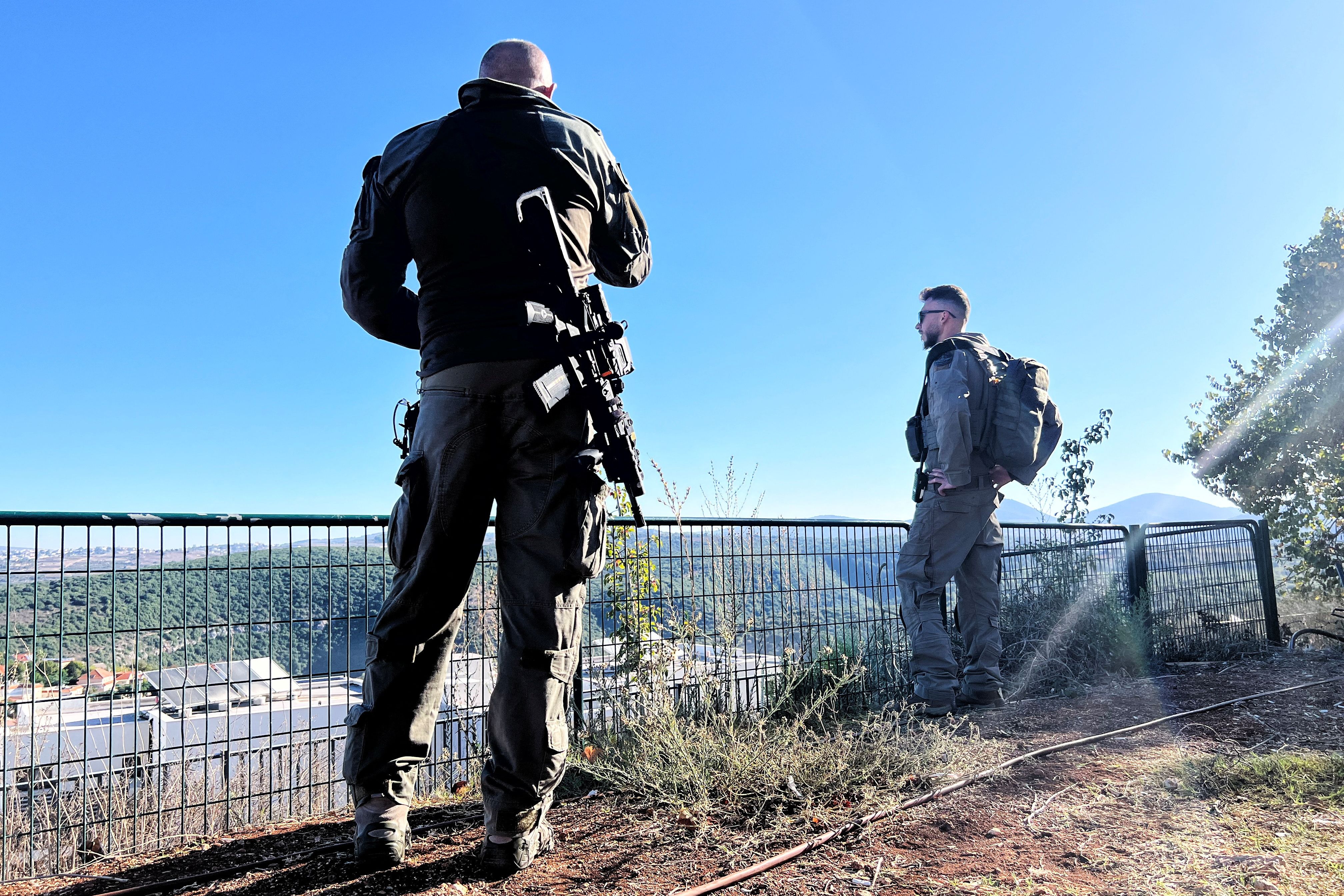 سربازان اسرائیلی در نزدیکی مرز لبنان و اسرائیل، ۱۳ مهر