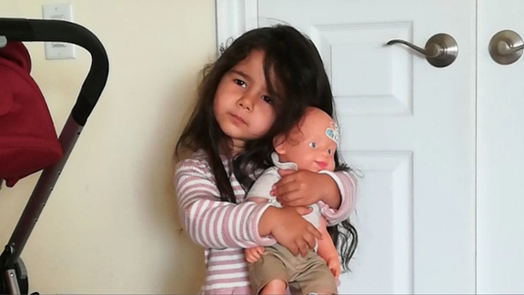 Manzar Zarabi's grandchild Sofie.