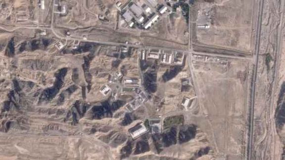 A satellite image of an Iranian missile production and testing facility.