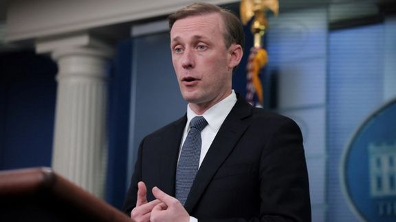 US National Security Advisor Jake Sullivan answering question in Washington. May 18, 2022