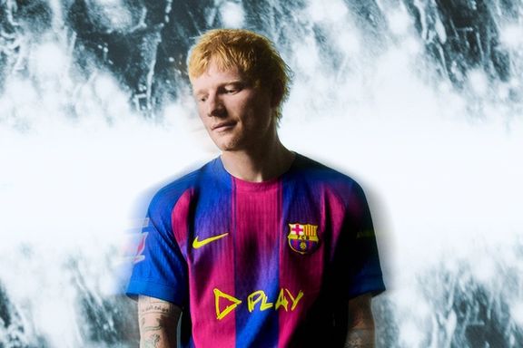 رونمایی بارسلونا از پیراهن الکلاسیکو با حضور اد شیرن و قطعه «عزیزم»