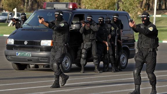 A file photo of Iranian security forces