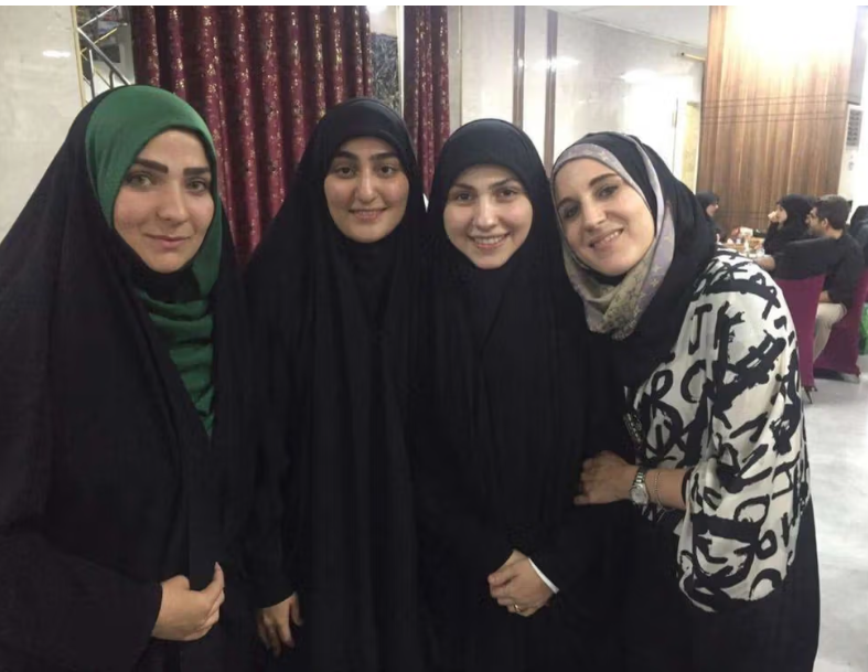From right to left: Catherine Perez-Shakdam, Zaynab Mughniyeh, and Zaynab Soleimani (General’s Soleimani’s daughter)- Karbala, Iraq 2017