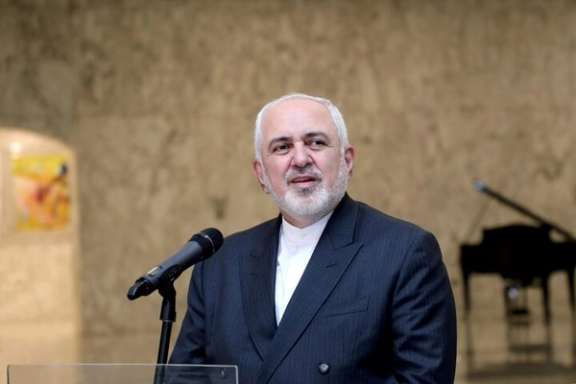 Iran's Foreign Minister Mohammad Javad Zarif speaks at the presidential palace in Baabda, Lebanon August 14, 2020.
