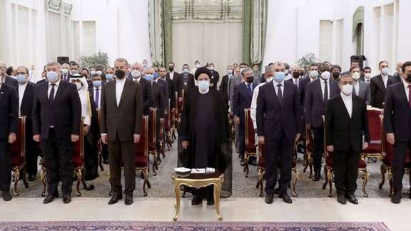 Ambassadors from Muslim countries at a reception in Tehran. Aprol 28, 2022