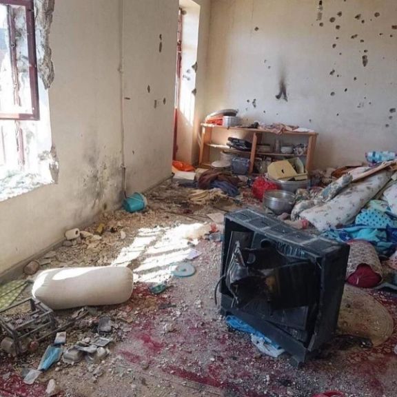 The scene inside the house after the gunfight between the IRGC and armed opponents