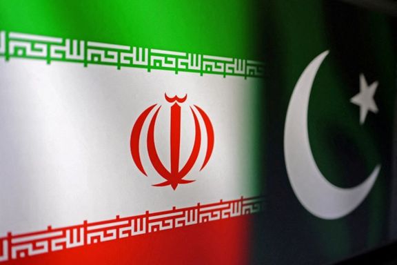 Iranian and Pakistani flags are seen in this illustration taken, January 18, 2024.