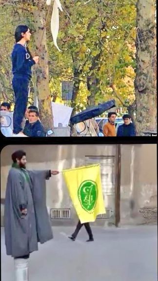 Vida Movahed (top) and Mehdi Haghshenas