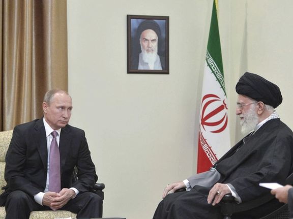 Russian leader Vladimir Putin and Iran's Ali Khamenei meeting in Nov. 2015