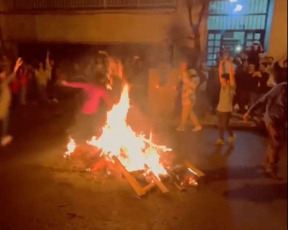 Iranians celebrating Charshanbeh Soori in Tehran