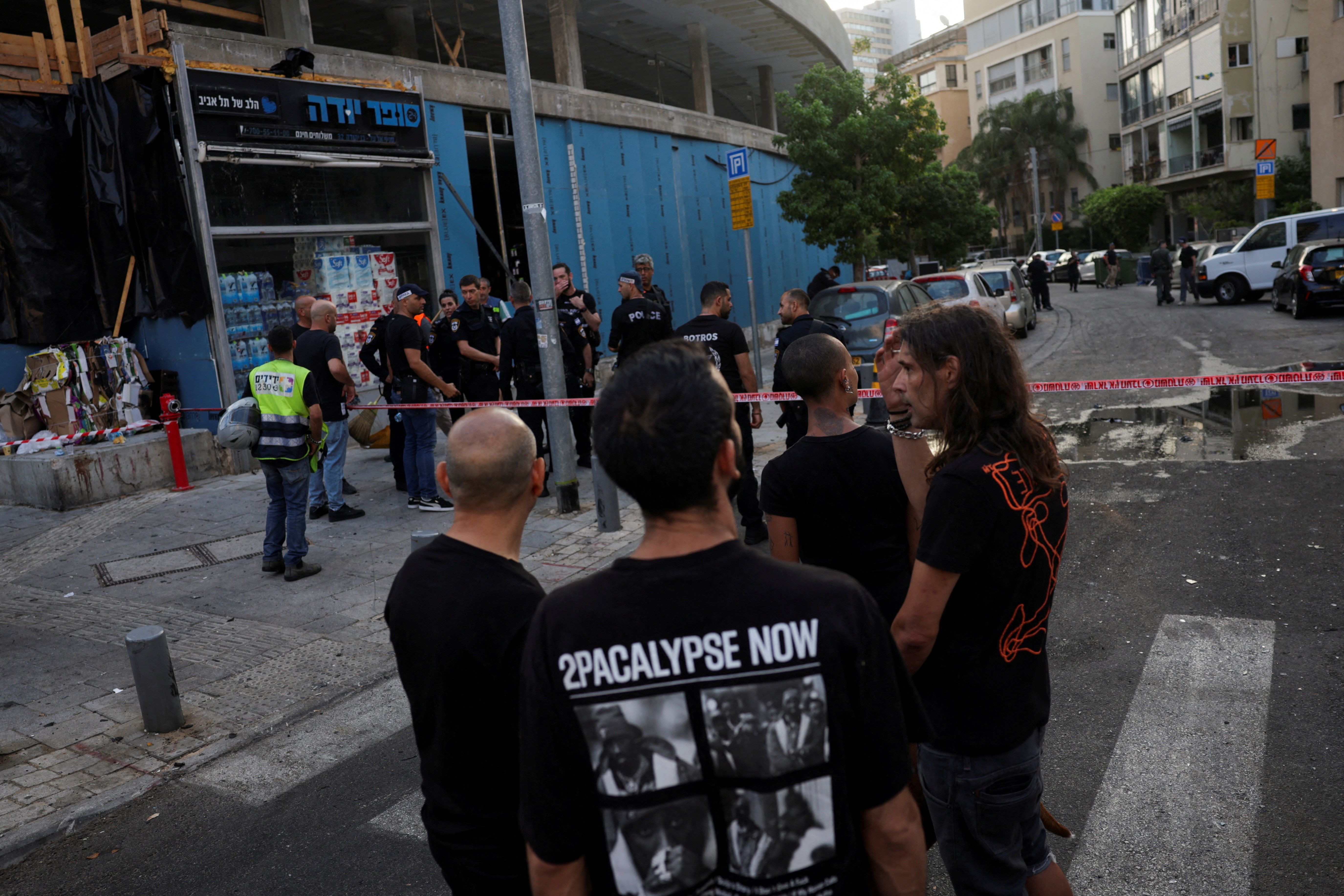 Israelis gather at the site of an explosion in Tel Aviv, Israel July 19, 2024.