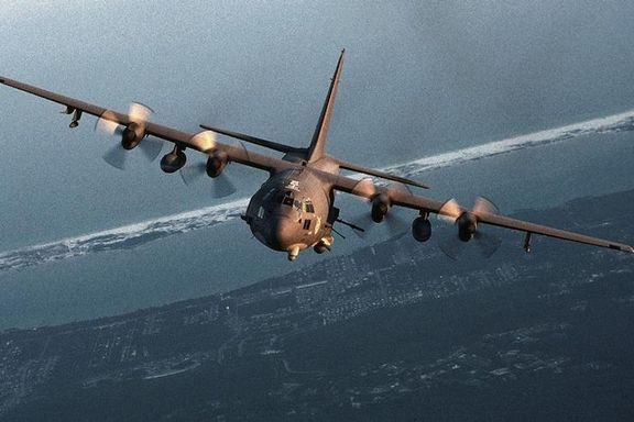 An undated file photo shows an AC-130 gunship