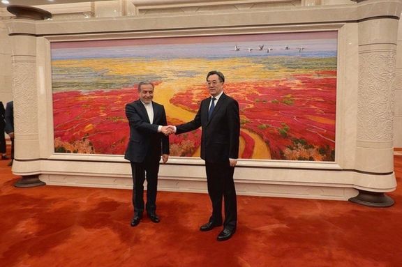 Foreign Minister Abbas Araghchi met China's First Vice Premier Ding Xuexiang on April 23, 2025 in Beijing.