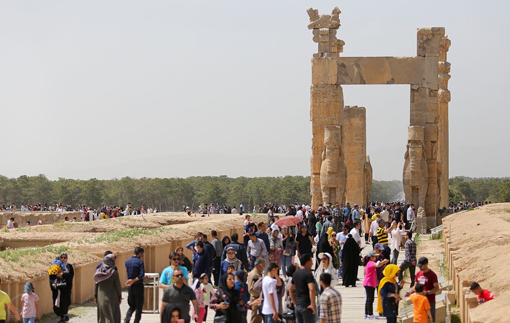 Iranians visiting Persepolis during Nowruz holidays  