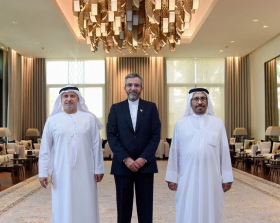 Ali Bagheri Kani, Iran's deputy foreign minister with UAE officials. November 24, 2021