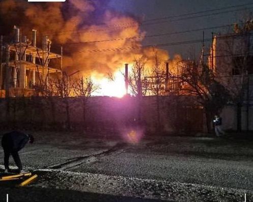 Photo of an explosion at a chemical factory in Shahriyar, about 30 kilometers west of Tehran on February