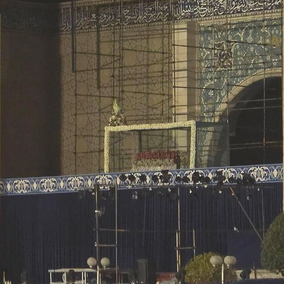 Iranian media have released images showing preparations at Tehran’s prayers ground for the placement of the body of Iran’s late Supreme Leader Ali Khamenei.