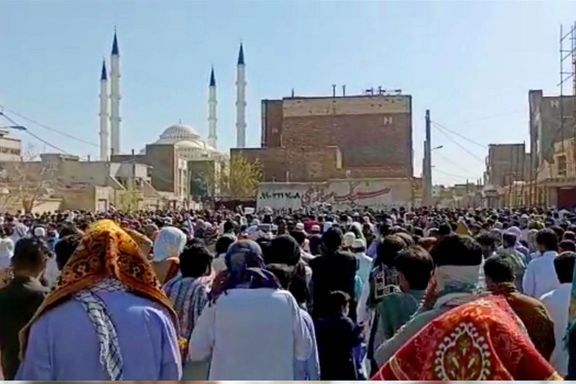 People of Zahedan hold another round of antigovernment protests on February 24, 2023