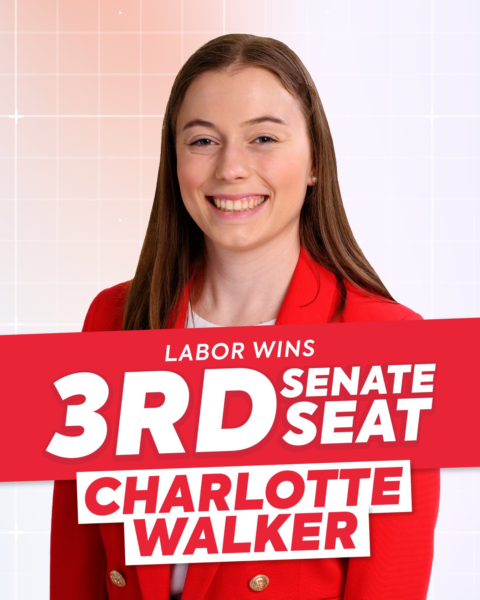 شارلوت واکر ۲۱ ساله جوان‌ترین سناتور تاریخ استرالیا شد