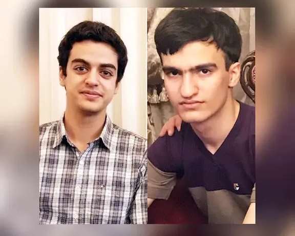 Ali Younesi (L) and Amir Hossein Moradi before their arrests in 2020.
