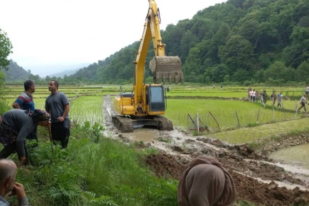 ماموران مزارع برنج بهائیان را در احمدآباد مازندران تخریب کردند