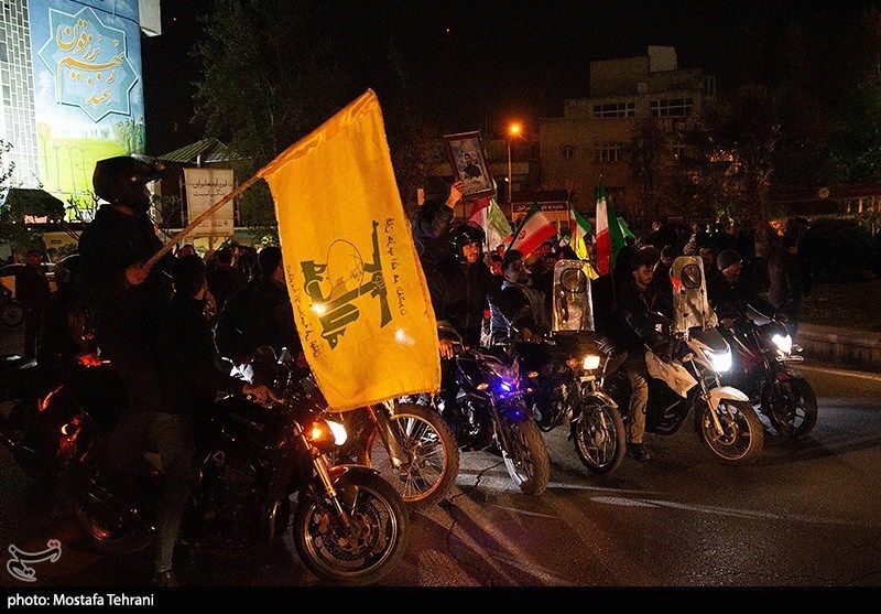 A gathering in Tehran in support of IRGC attack on Israel, April 13, 2024