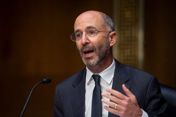 US Special Envoy for Iran Robert Malley speaking at a US Senate hearing in May 2022