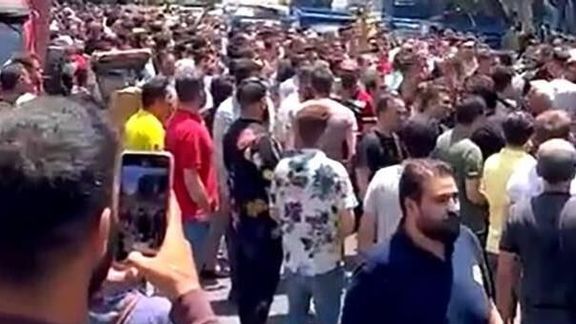 Protest in Tehran bazaar on Sunday, June 12, 2022