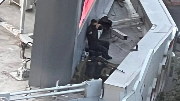 Government snipers on a rooftop in Tehran on October 29, 2022