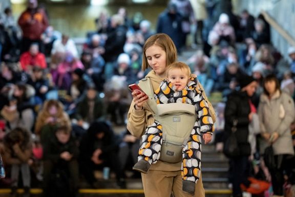 People take shelter inside a metro station during massive Russian missile attacks in Kyiv, December 29, 2022
