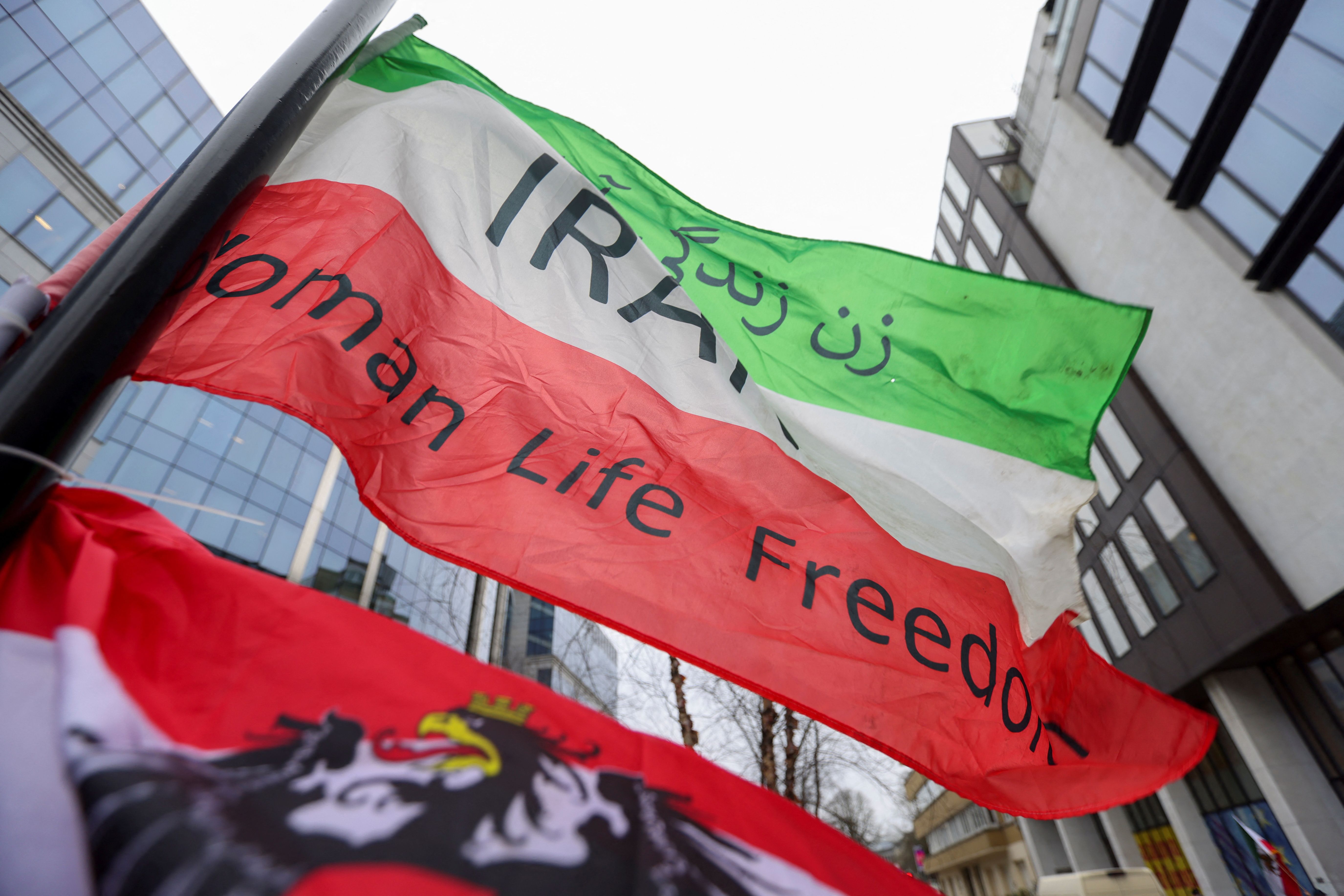 Iranians in Brussels rally to support compatriots back home. February 20, 2023