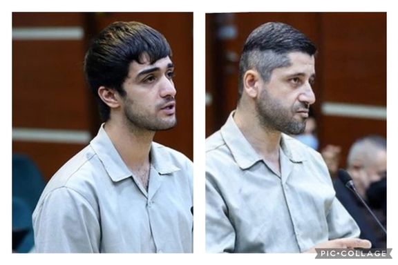 Mohammad Mehdi Karami (L) and Seyyed Mohammad Hosseini in court