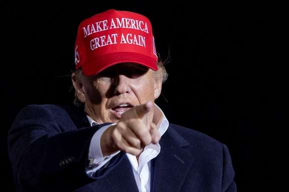 Former US president Donald Trump in a rally in Arizona, January 15, 2022