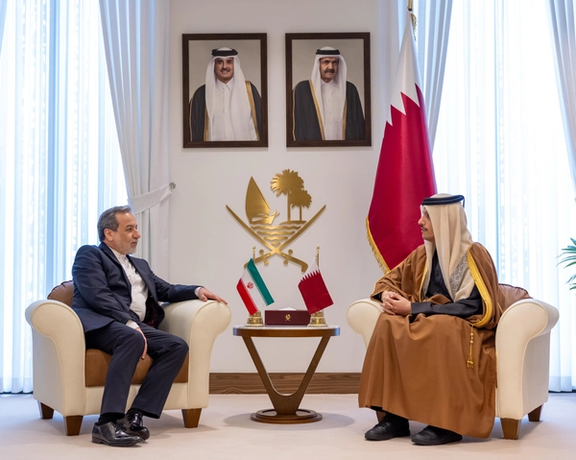 Iran's FM Abbas Araqchi meets Qatari counterpart Sheikh Mohammed bin Abdulrahman bin Jassim Al-Thani on January 30, 2025.