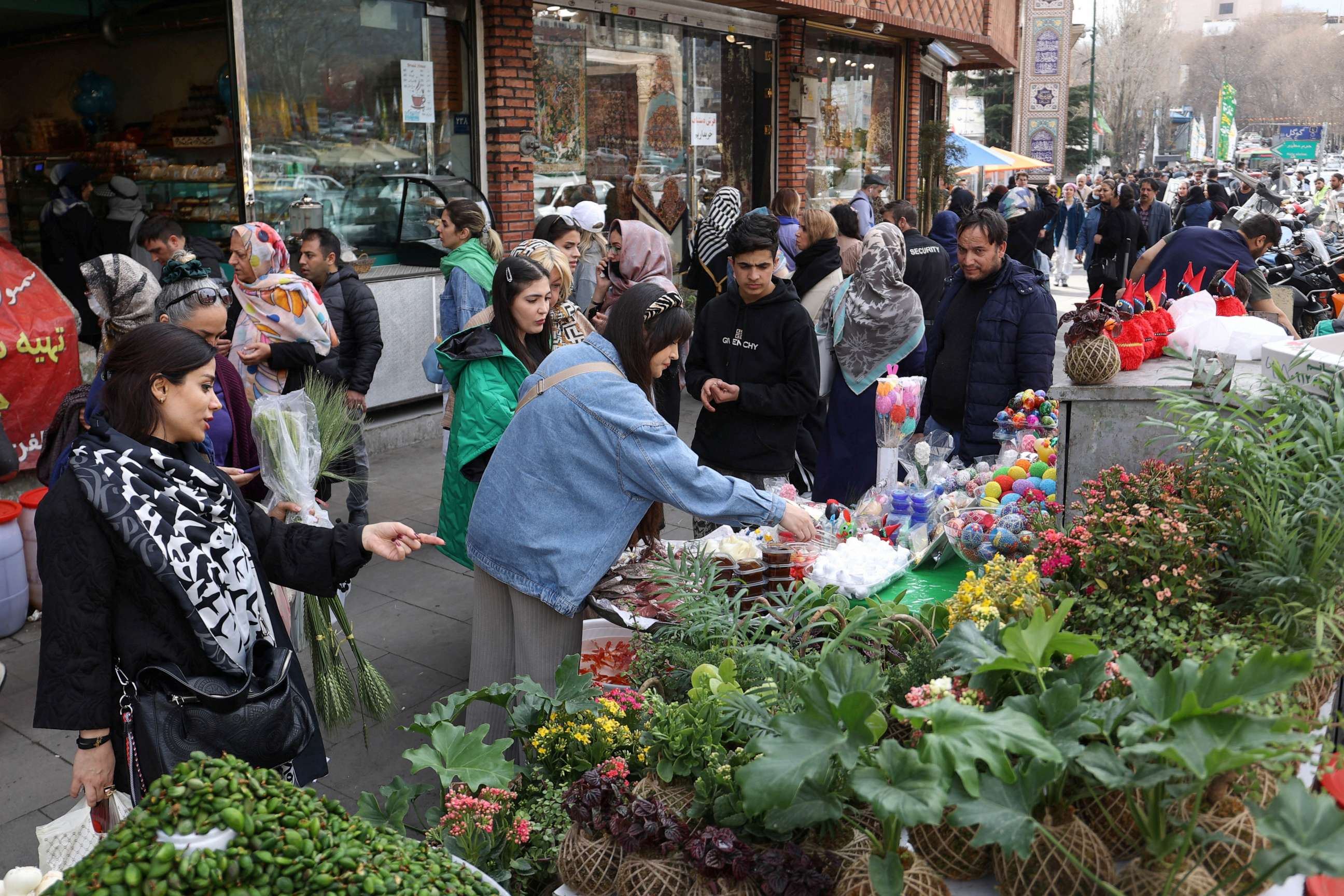 Iranian women shop at the Tajrish Bazaar, ahead of Nowruz, the Iranian New Year, in Tehran, Iran March 15, 2023.